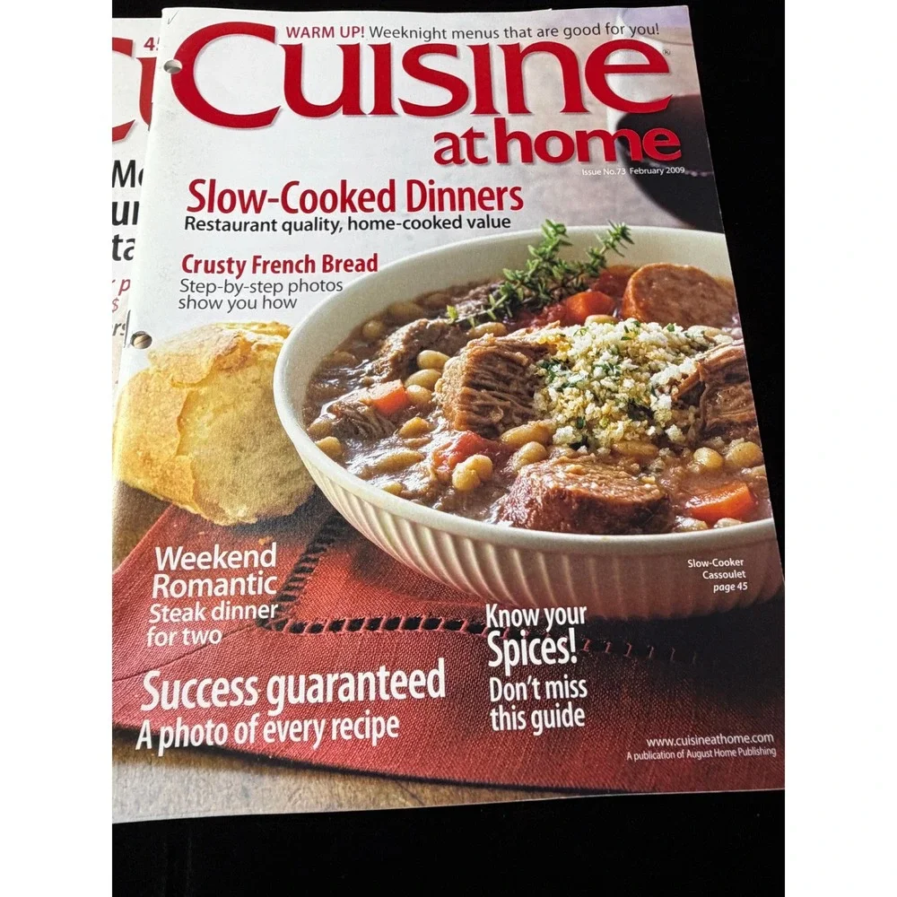 Cuisine at Home Magazine Lot of 9 Issues 2007 2008 2009 Recipes Cooking Tips